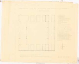Gartenanlage Marktplatz, Erkrath: Vorentwurf für die Gestaltung, Atrium-Anlage, Grundriss 1:100