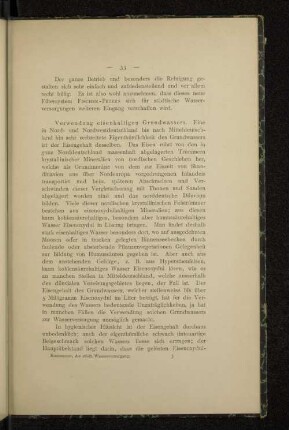 Verwendung eisenhaltigen Grundwassers.
