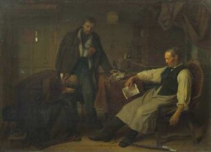 Trauerbotschaft vom Schlachtfeld in Böhmen im Jahre 1866
