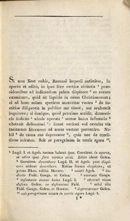 Q. Septimi Florentis Tertulliani Apologeticus adversus gentes