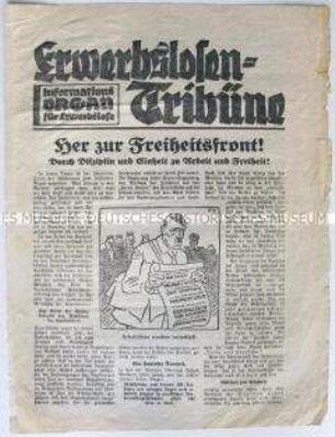 Illustriertes Propagandaflugblatt der SPD zur Reichstagswahl am 5. März 1933