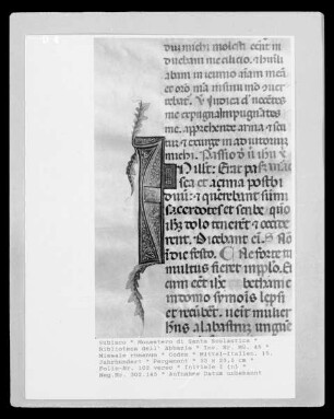 Missale romanum — Initiale I (n), Folio 102 verso