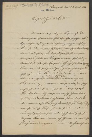 Brief an Friedrich Wilhelm Jähns : 23.11.1864