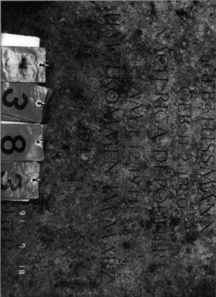 Grabstein 1383 [Hahn S. 217 Grab-Nr. 1937]: Grabstein 1383 (Detailaufnahme 6) [Hahn S. 217 Grab-Nr. 1937]