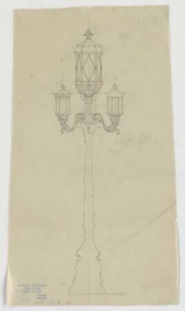 Thiersch, Friedrich von; Wiesbaden; Kurhaus - Laterne (Teilansicht, Schnitt)