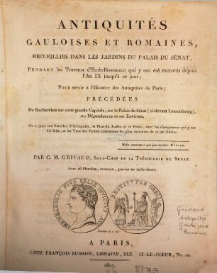 Antiquités gauloises et romaines