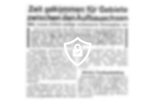 Zeit gekommen für Gebiete zwischen [Name maskiert]