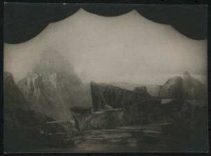 Bühnenbild, Festspielhaus Bayreuth: Walhall (Rheingold)