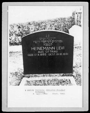 Grabstein von Heinemann Levi, gestorben 1931