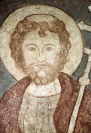 3. Joch, Südseite: Petrus mit zwei Engeln
