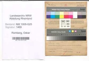 Entnazifizierung Oskar Romberg , geb. 26.03.1895 (Vertreter)