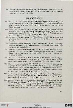 Stangenwaffen (Nr. 1247-1265)