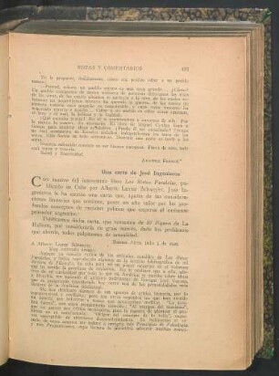 Una carta de José Ingenieros