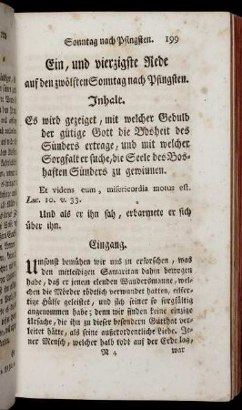 Ein, und vierzigste Rede auf den zwölften Sonntag nach Pfingsten.