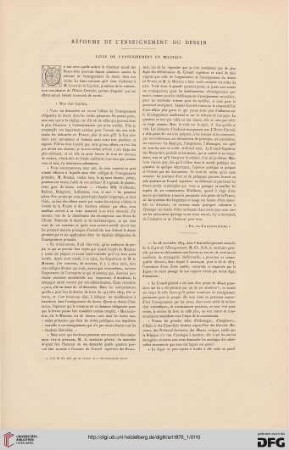 Réforme de l'enseignement du dessin