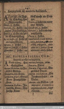 121. Appellationes Communes nostri temporis