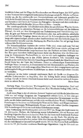 Fiege, Hartwig :: Geschichte Wellingsbüttels, vom holsteinischen Dorf und Gut zum hamburgischen Stadtteil : Neumünster, Wachholtz, 1982