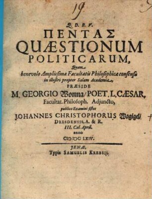Pentas quaestionum politicarum