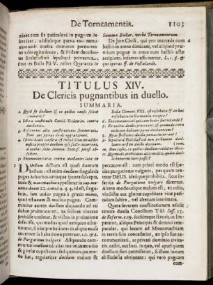Titulus XIV. De Clericis pugnantibus in duello. - Titulus XX. De Crimine falsi.