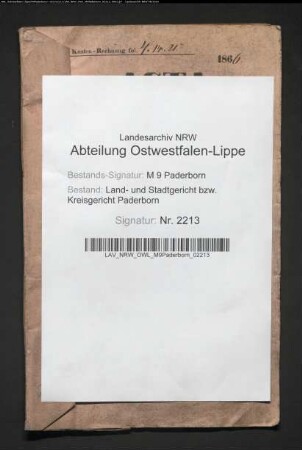 Erblasser: Franzsander, Heinrich; Erblasser: Franzsander, Anna Maria:
