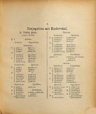 Paradigmen zur Einübung des griechischen Zeitwortes