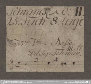 Quartets - Mus.2392-Q-3 : vl (2), vla, fag, bc - G; TWV 43:G 5
