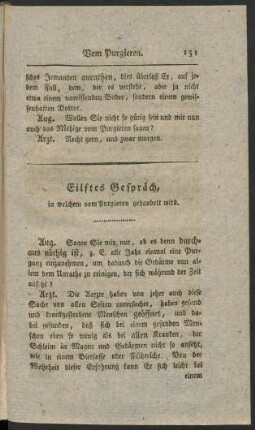 Eilftes Gespräch, in welchem vom Purgieren gehandelt wird