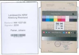 Entnazifizierung Johann Pairan , geb. 02.05.1905 (Zollsekretaer)