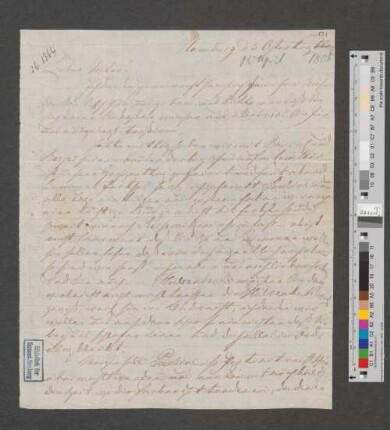 Brief an Herrn Bassenge