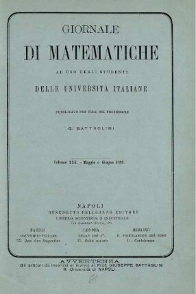Volume XXX. - Maggio e Giugno 1892.