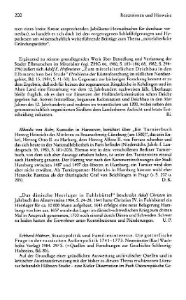 Hübner, Eckhard :: Staatspolitik und Familieninteresse, die gottorfische Frage in der russischen Außenpolitik 1741 - 1773, (Quellen und Forschungen zur Geschichte Schleswig-Holsteins, 83) : Neumünster, Wachholtz, 1984