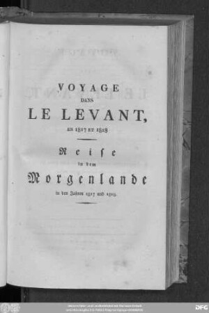 Lfg. 3: Reise nach dem Morgenlande : [in den Jahren 1817 und 1818]