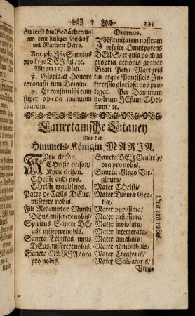 235-243, Lauretanische Litaney; Litaney