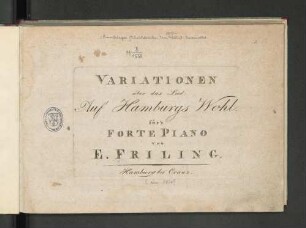 Variationen über das Lied: Auf Hamburgs Wohl : für's Fortepiano