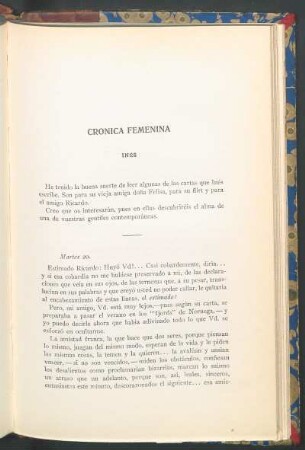 Crónica femenina : Inés