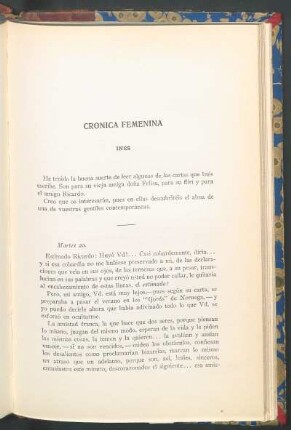 Crónica femenina : Inés