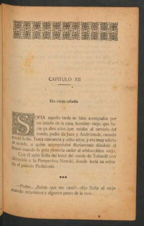 Capítulo XII - Un viejo criado