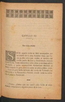 Capítulo XII - Un viejo criado