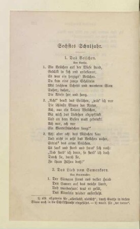 Sechstes Schuljahr.