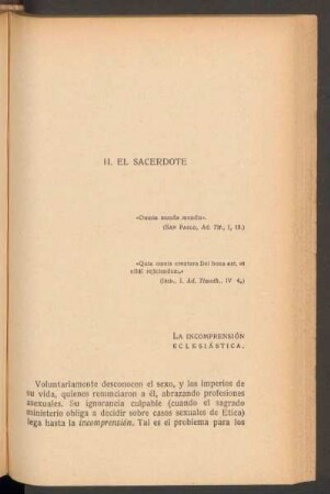 II. El sacerdote