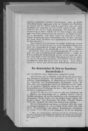 Der Gemeindesaal St. Petri im Aepinhaus, Kreuslerstraße 8