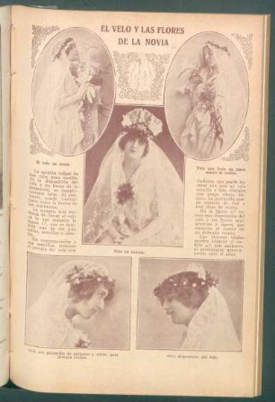 El velo y las flores de la novia