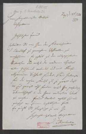 Brief an Carl Gottlieb Reißiger : 23.10.1850