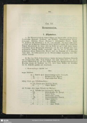 Cap. XII. Armenwesen