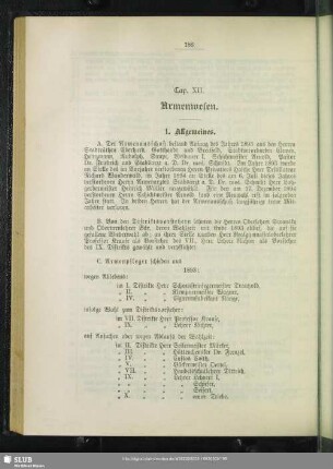 Cap. XII. Armenwesen