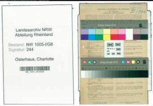 Entnazifizierung Charlotte genannt Upmann Osterhaus , geb. 02.01.1900 (Oberschullehrerin)