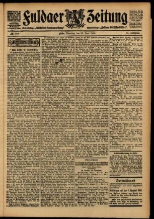 Zweite Ausgabe vom Dienstag, den 28. Juni 1904.