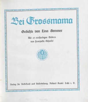 Bei Großmama : Gedichte