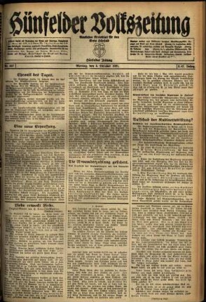 Ausgabe vom Montag, den 03. Oktober 1921.