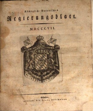 Königlich-Baierisches Regierungsblatt. 1807